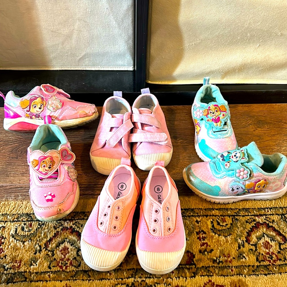 Toddler size 8 lot of sneakers -4 pairs
